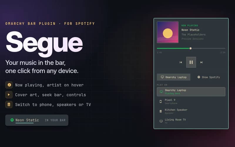 Building Segue: How I Built and Published a Spotify Plugin for Omarchy